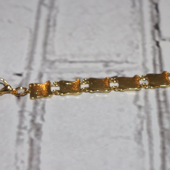 NWOT gold 10 commandments link charm bracelet 7-8.5" - Picture 3 of 7